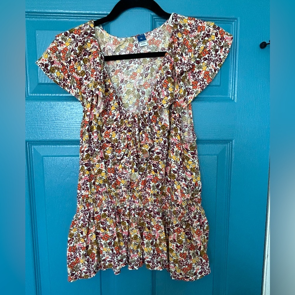 Floral Print Short sleeved blouse